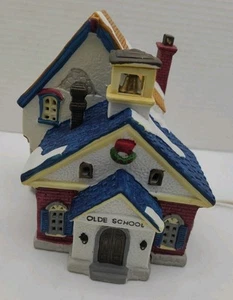 1993 Lemax Olde School Porcelain Lighted House Dickensvale Village Boxed - Picture 1 of 15