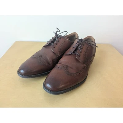 Zapatos de vestir Florsheim Rucci para hombre punta de ala Oxford cuero coñac talla 11 Foto 1 de 4
