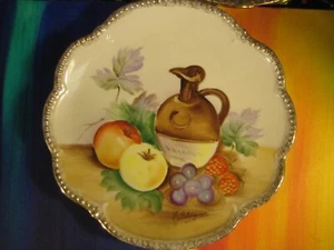Handpainted Still Life with Fruit Collector Plate Japan Signed "Ishigawa" - Picture 1 of 3