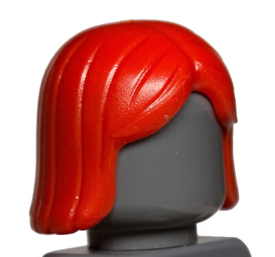 NEW LEGO - Figure Hair - Female - Mid Length Classic Red x1 - Cam - Image 1 of 2