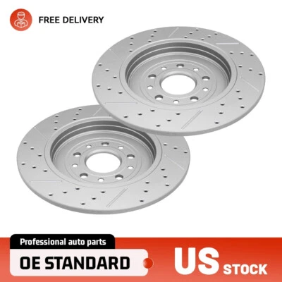 适用于 2005 - 2007 Mercury Montego 2008 - 2009 Sable 后钻制动盘转子套件 — 第 1/4 张图片