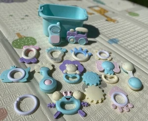 Baby Rattle Teether Toy, Chewy Teething, Education Toys Infant Baby Gift - Picture 1 of 5