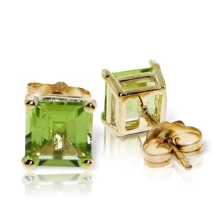 1.75 Carat 14K Solid Gold Love Intention Peridot Earrings - Picture 1 of 1