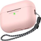 Durable For Airpods Pro 2Nd Gen Case Silicone Protective Front Led Visible Pink