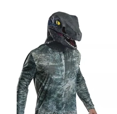 Adult Jurassic World Fallen Kingdom Velociraptor Deluxe Overhead Latex Mask NWT - Image 1 of 3