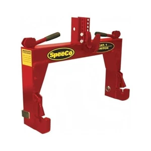 Tractor Quick Hitch Adapter, Cat 1, 2000lb Lift, Red Finish, Universal Fit - Picture 1 of 5