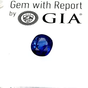 GIA Certified 2.40 Carats Oval Blue Sapphire Loose Gemstone - G034 - Picture 1 of 12