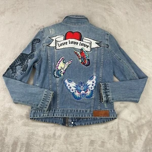 Zadig & Voltaire Denim Jacket Women Medium Kioky Bleu Brode Embroidered NWOT - Picture 1 of 17