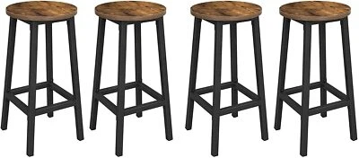 4er Set Barhocker Barstühle Küchenhocker Tresenhocker Rund Retro LBC232B01 - Bild 1 von 4