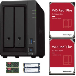 Synology DS723+ 4GB RAM 800GB Cache 24TB (2x12TB) of WD RED PLUS Drives - Picture 1 of 1