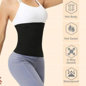 Neoprene Sauna Sweat Body Shaper Waist Trainer Sports Burner Fat BeltHO I1Y9 - Picture 1 of 21