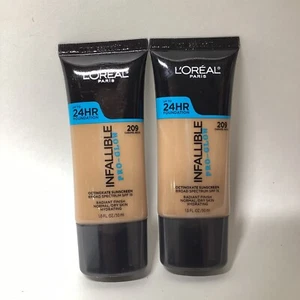 2 - Base L’Oreal Paris Infalible Pro-Glow 209 beige caramelo 1 oz Ea - Imagen 1 de 5