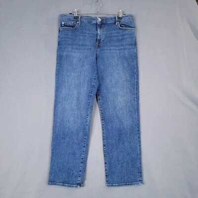 Pantalones de mezclilla para mujer Chaps ajustados calce novio rectos azules talla 12/31 Foto 1 de 4