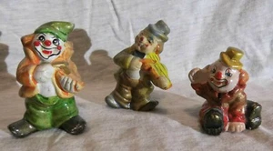 3 sehr alte Clownfiguren aus Keramik in Top Zustand - Bild 1 von 3