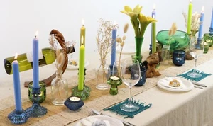 Vintage Style Glass Candle Holders & Jars in Pairs - Picture 1 of 65