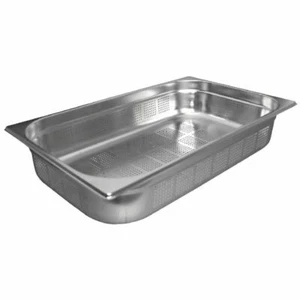 CateringBase Ltd Acero Inoxidable Perforado 1/1 Gastronorm Sartén 100mm - Imagen 1 de 3