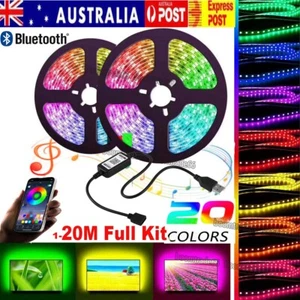1-20M RGB LED Strip Lights 5V USB Smart Phone Bluetooth Room Party Light AU - Picture 1 of 22