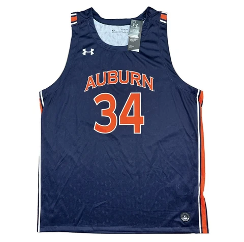 Small Under Armour Navy Auburn Tigers #34  Basketball Jersey Cover