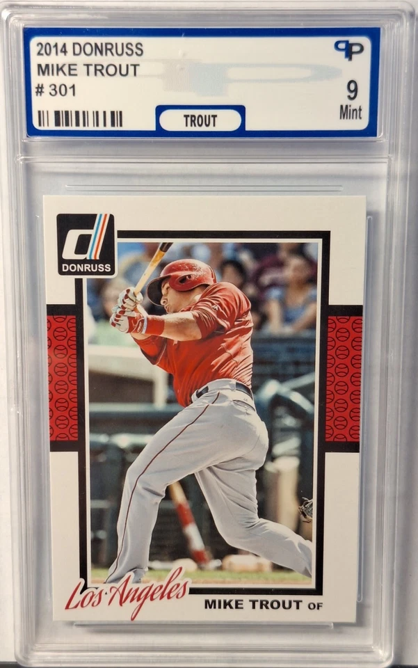 2014 Donruss #301 Mike Trout Angels - PPG 9 MINT - Image 1 of 2