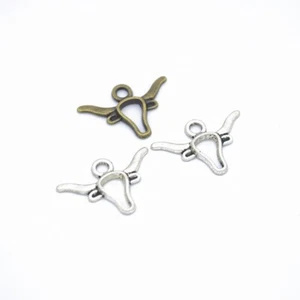 Bull Head Charms Tibetan Silver Pendants Handmade Jewelry DIY Accessories 30Pcs - Picture 1 of 14
