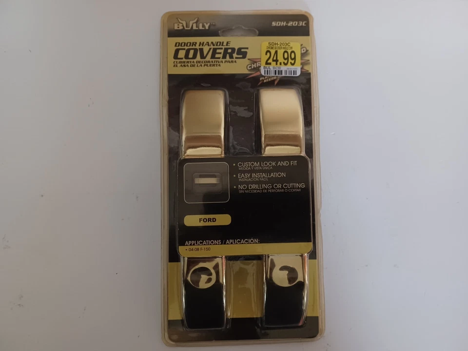 Cubiertas de manija de puerta de acero inoxidable cromadas Bully para Ford F150 04 en adelante Foto 1 de 4