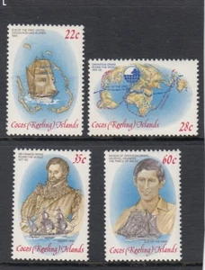 COCOS Islands 1980 OPERACIÓN DRAKE diseño conjunto de 4 MNH - - Imagen 1 de 1