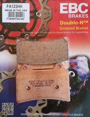 EBC/FA123HH Sintered Brake Pads for Yamaha TDM850, TRX850, FZR1000, XJR1200, XVZ - Image 1 of 2