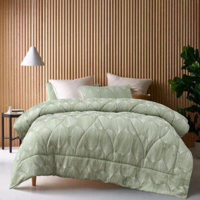 Leaf 3 Piece Jacquard Comforter Set by Accessorize - Image 1 of 3