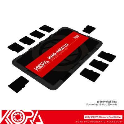 KORA Ultra Slim Credit Card size Memory Card Holder fits 10 Micro SD MSD Cards - Image 1 of 4