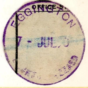 c1900 GB Eggington/Leighton Buzzard Bedfordshire matasellos de goma en pieza - Imagen 1 de 1