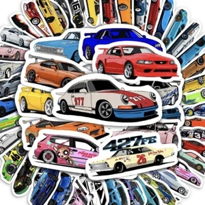 10 pcs Japan JDM Racing Car Anime Graffiti Stickers Aesthetic Decals PVC - Foto 1 di 6