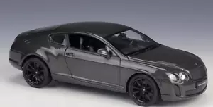 Welly 1:24 Bentley Continental Supersports Diecast Model Racing Car Grey NIB - Picture 1 of 4