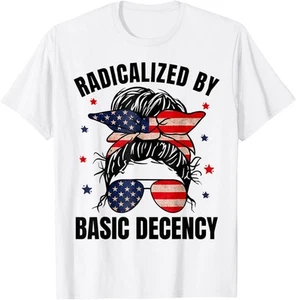 Radicalized By Basic Decency Social Democracy Design Unisex T-Shirt - Picture 1 of 3