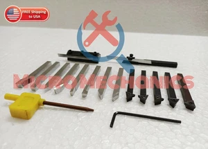 Utensili a forma di tornio 1/4" HSS + 2 mini divisori + utensili indicizzabili EMCO UNIMAT MYFORD - Foto 1 di 8