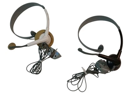Lot of 2 Original Microsoft Xbox 360 Communicator Gaming Headband Headsets - Image 1 of 4
