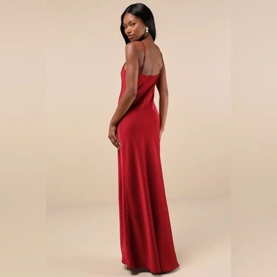 Lulus Red Sleeveless Split Front Hem Maxi Dress Women’s Size XS extra small 0 2 - Image 1 of 4