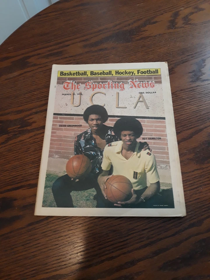 MARCH 11,1978-THE SPORTING NEWS-ROY HAMILTON & DAVID GREENWOOD OF UCLA(NM) - Image 1 of 1