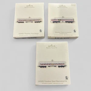 Hallmark Sammlerstück Y2k 3er Set Freedom Train Holiday Ornaments mit Boxen - Bild 1 von 13