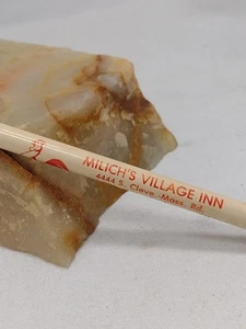 VTG Unsharpened Wood Pencil Milich's Village Inn Barberton Ohio - Picture 1 of 6