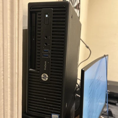 HP ProDesk 400 G3 SFF PC i7 6th Gen 3.2ghz 8GB RAM power lead included  - Image 1 of 4