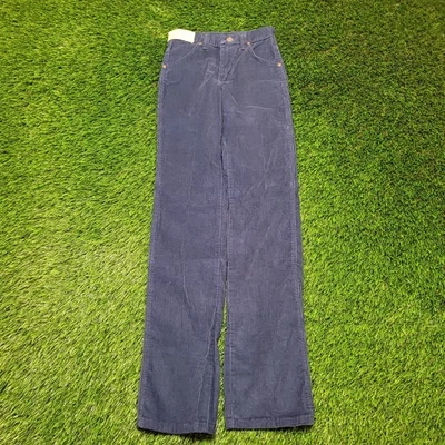 Deadstock Vintage 70s Wrangler Corduroys Womens 25x33 Talon Zip USA NOS Slim Fit - Image 1 of 4