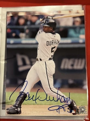 RAY DURHAM   CHICAGO  WHITE SOX SIGNED AUTOGRAPHED 8X10 PHOTO W/ COA Stamp - Image 1 of 4