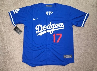 Shohei Ohtani Dodgers Blue Stitched Men's Jerseys #17 - Image 1 of 4