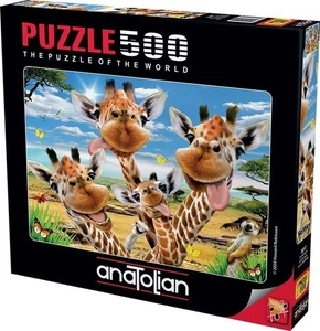 NEU Anatolisches Puzzle 500 Teile Giraffe Selfie - Bild 1 von 2