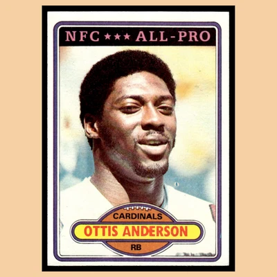 Ottis Anderson Rookie #170 1980 Topps St. Louis Cardinals Football Card NFL NM - Image 1 of 4