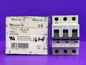 Moeller FAZ-3-C16 Miniature Circuit Breaker 3-Pole, 16A - Picture 1 of 9