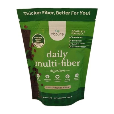 NBPure Nb Pure Daily Multi Fiber Digestion Savory Mocha 279 grams EXP 06/2026 - Image 1 of 3