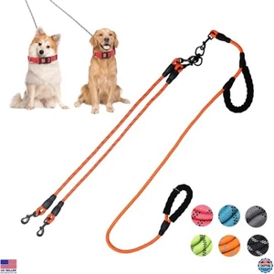 Dual Hundeleine 360 Anti-Tangle ohne Ziehen für kleine mittelgroße Hunde, Doppelgriff, - Bild 1 von 6