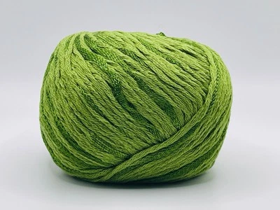 Summertime Lime Green 83243 Ice Yarns DK Cotton Blend Ribbon Yarn 50gr 136yd - Image 1 of 4