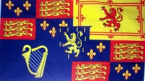 ROYAL STANDARD FLAG 5X3 WILLIAM III the 3rd 1689-1702 - Picture 1 of 1